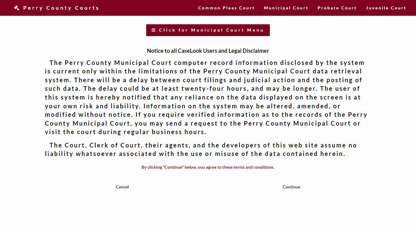 Perry County Municipal Court - Record Search